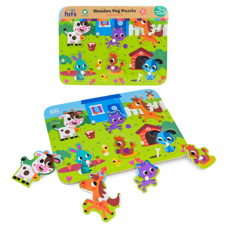 Дерев'яна рамка з вкладишами Ферма KidsHits KH20/071