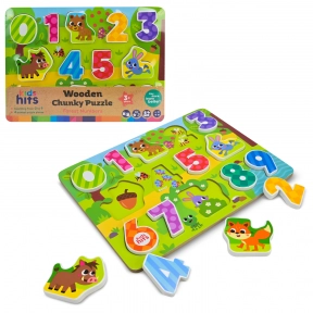 Деревянная рамка - вкладыш с объемными фигурами, Kids Hits