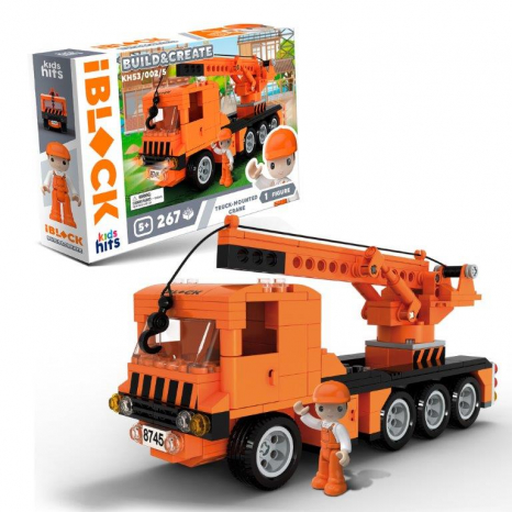 Конструктор Підйомний кран 267 деталей  Kids hits IBLOCK JUNIOR KH53/002/5