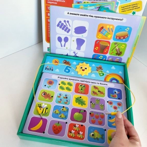 Інтерактивна електровікторина  "Абетка та перші знання", 12 навчальних завдань 88 логічних пар KH55/001