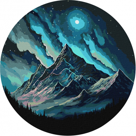 Картина за номерами "Нічне сяйво" Ідейка. KHO-R1018