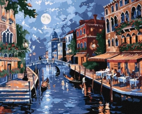 Картина для росписи по номерам "Романтика Италии" KHO2177 40х50см IDEYKA