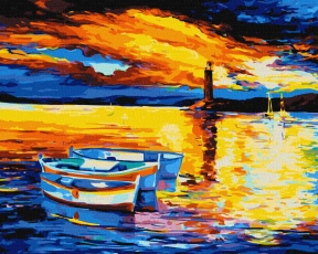 Картина за номерами "Помаранчевий штиль" 40х50см ( 5 рівень) KHO2711