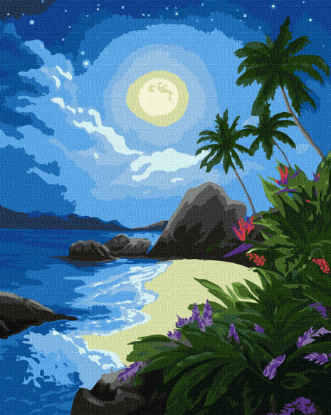 Картина за номерами "Місячна ніч", Ідейка, KHO2730