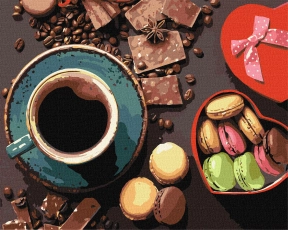 Картина за номерами "Солодощі до кави", Ідейка, KHO2864