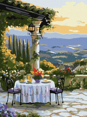 Картина за номерами "Мальовнича вечеря" 30х40см, складність ***, Ideyka. KHO2908