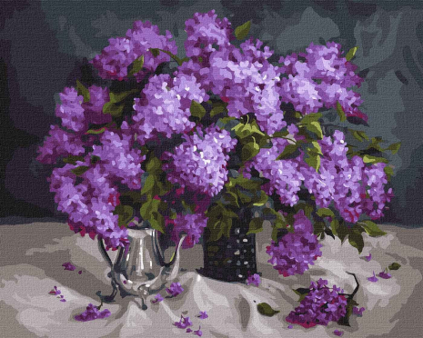 Картина за номерами - Ароматний бузок ©Юлія Томеско. Ідейка, KHO3178