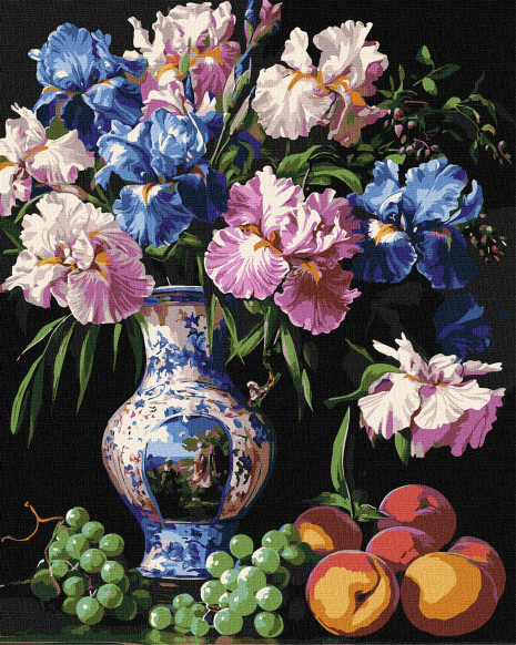 Картина по номерам "Красота ирисов" 40х50см KHO3288