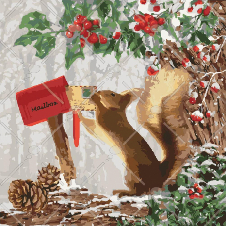 Картина за номерами  "Маленьке більчатко". KHO4095