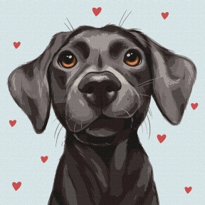 Картина за номерами "Ласкавий друг" Ідейка. KHO4332