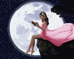 Картина за номерами "Читання під місяцем", Ідейка, KHO4787