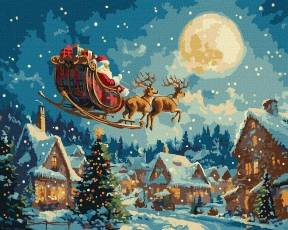 Картина за номерами Різдвяна казка, 40х50см, KHO5148, Ideyka