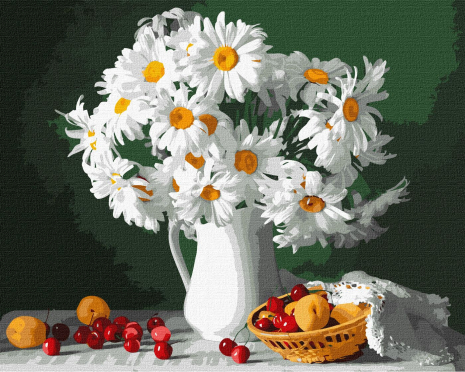 Картина за номерами "Ромашкова краса" Ідейка. KHO5660