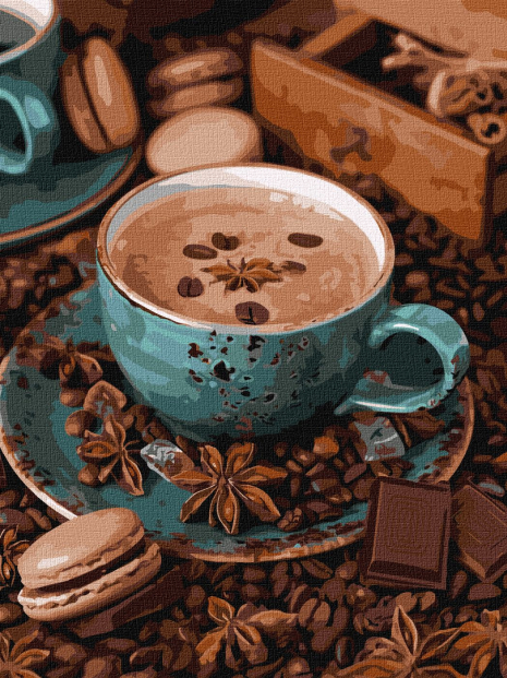 Картина за номерами Натюрморт з кавою, 30х40см, KHO5666, Ideyka