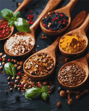 Набір для розпису по номерах "Аромат специй" (40х50см) Ideyka