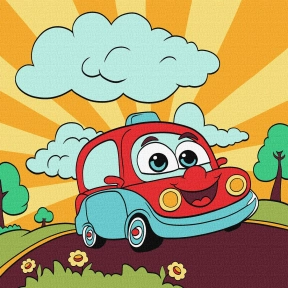 Картина по номерам "Увлекательное путешествие", 25х25см, Идейка. KHO6106