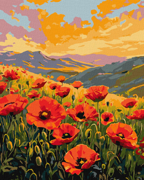 Картина за номерами Тиша серед маків 40х50см KHO6385 Ideyka