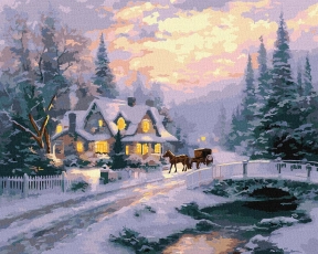 Картина за номерами Новорічний спокій, 40х50см, KHO6419, Ideyka