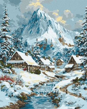 Картина за номерами Новорічний краєвид, 40х50см, KHO6420, Ideyka