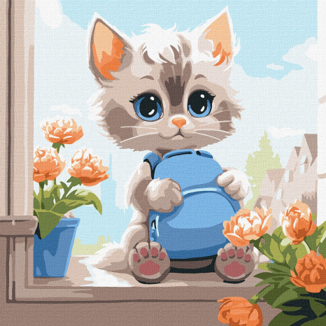 Картина за номерами "Милий пухнастик", Ideyka, 40х40см