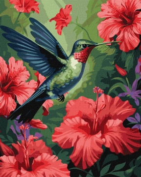 Картина за номерами У райському саду, 40x50см Ideyka