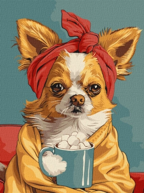 Картина за номерами - Чудова кава 30х40см (3 рівень) KHO6626