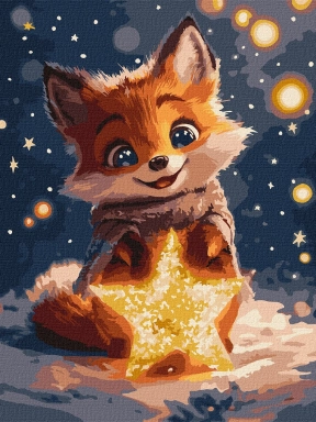 Картина по номерам Мрійливе лисеня 30x40см Ідейка KHO6696