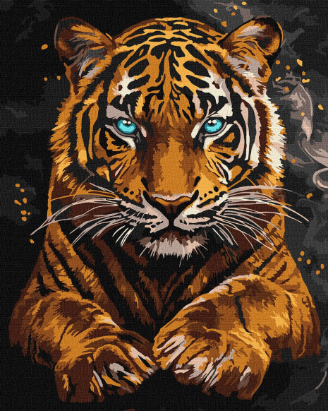 Картина за номерами "Дикий тигр", Ideyka, 40x50см