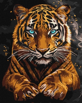 Картина за номерами "Дикий тигр", Ideyka, 40x50см