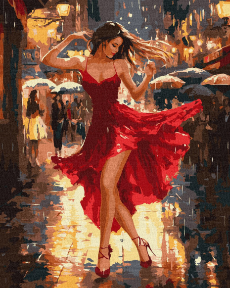 Картина за номерами Танець під дощем 40х50см Ideyka