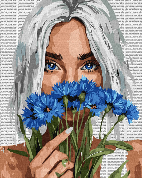 Картина за номерами "Барвиста поезія: Волошки", Ideyka, 40х50см