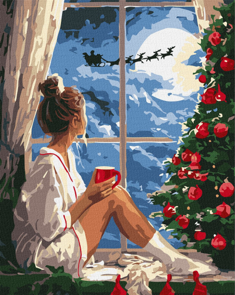 Картина за номерами Різдвяний вечір, 40х50см, KHO8696, Ideyka