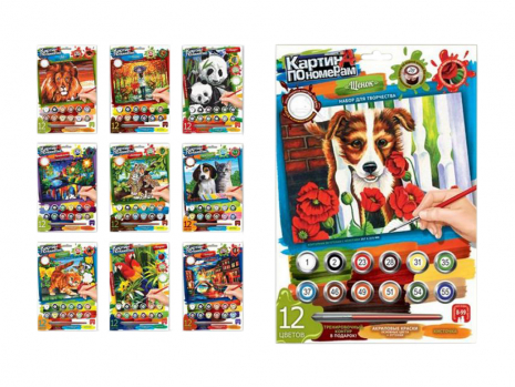 Набір для творчості "Картина по номерам" міні (в асортименті), Danko Toys