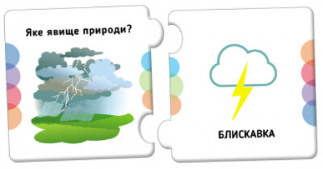 Пазли. Добери пару. Явища природи. Ранок