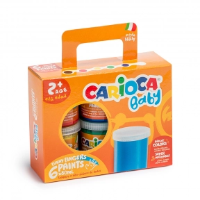Дитячі пальчикові фарби, 6 кольорів, Baby (2+) KO032