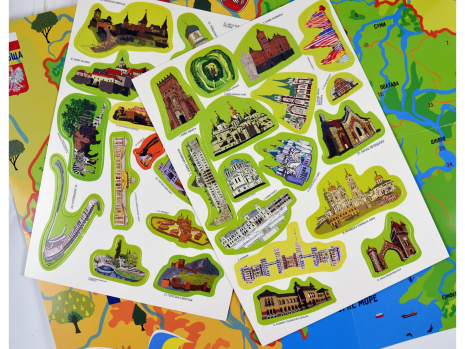 Навчальна гра з багаторазовими наліпками "Цікавинки України" Умняшка КП-001