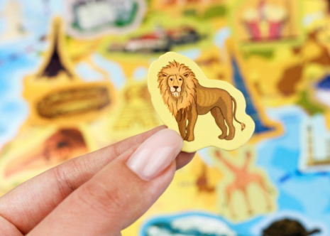 Гра навчальна з багаторазовими наліпками "Цікавий світ", 83 наліпки (укр) Умняшка КП-006