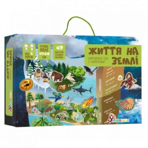 Игра обучающая с многократными наклейками "Жизнь на земле" Умняшка КП-009