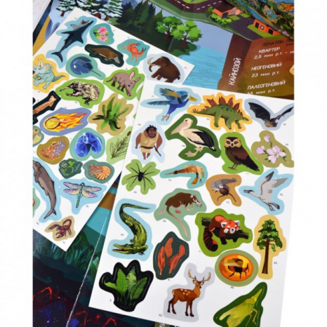 Гра навчальна з багаторазовими наліпками "Життя на землі" Умняшка КП-009