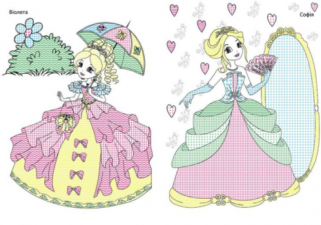 Розмальовка. Чарівний пензлик Казкові принцеси  Кенгуру КР1541010У