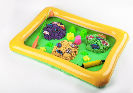 Гра 2в1: "Кльова риболовля" та "Кінетичний пісок KidSand" Danko toys. KRKS-01-01U