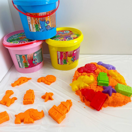 Кінетичний пісок "KidSand" у відрі 1000 г.,  Dankotoys