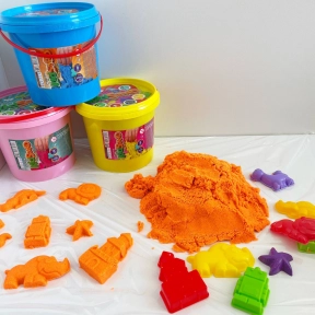 Кинетический песок "KidSand" в ведре 1000 г. DANKO TOYS
