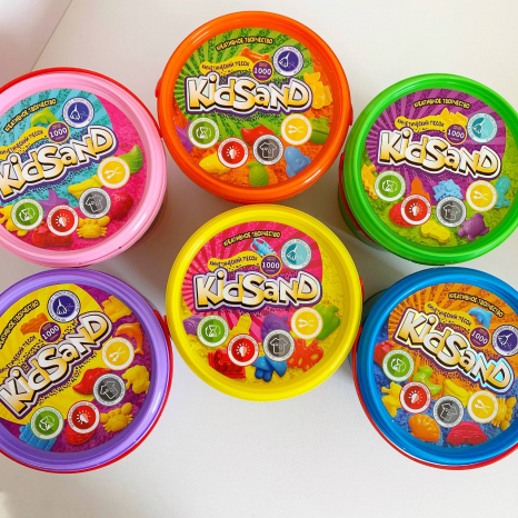 Кінетичний пісок "KidSand" у відрі 1000 г.,  Dankotoys
