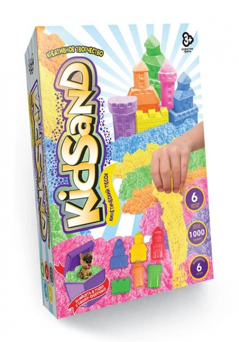 Набір з кінетичним піском KS-04-10,11,12,13,14,15U "KidSand" 1000 гр. в коробці DANKO