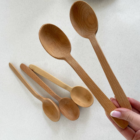 Ложка дерев'яна не фарбована 24 см (ціна за штуку)