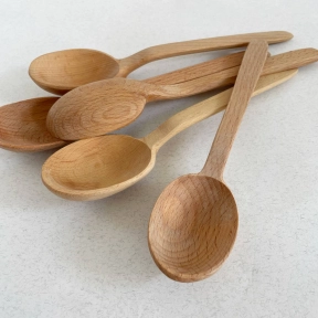 Ложка дерев'яна не фарбована 24 см (ціна за штуку)