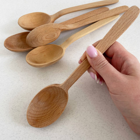 Ложка дерев'яна не фарбована 24 см (ціна за штуку)