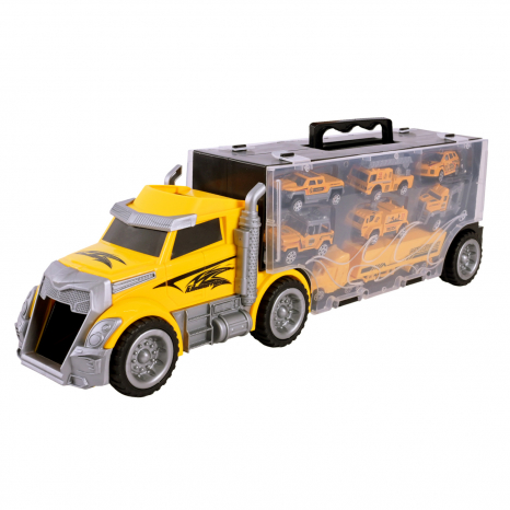 Іграшковий трейлер з набором машинок LH638