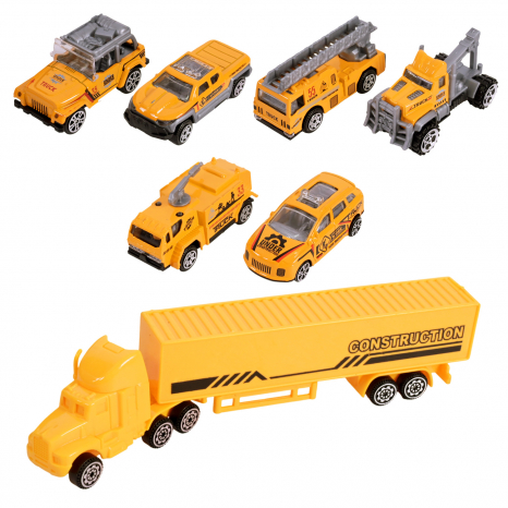 Іграшковий трейлер з набором машинок LH638